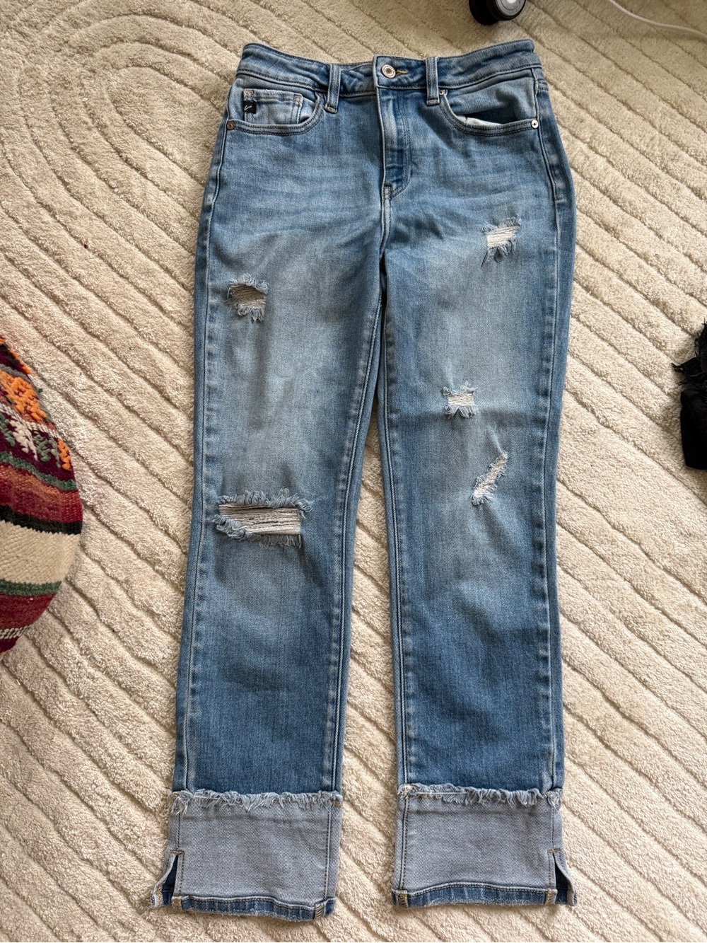 KanCan Jeans Light Blue Distressed Women’s Jeans Size 5/26